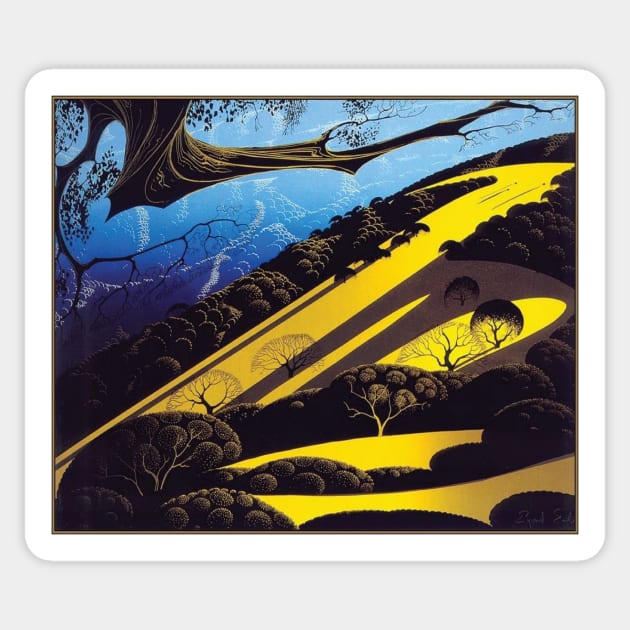 eyvind earle Sticker by QualityArtFirst